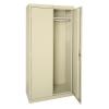 Heavy Gauge Steel Wardrobe Cabinet Putty Color, 36 In.w x 24 In.d x 72 In.h