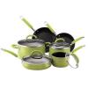 10-Piece Porcelain Enamel Cookware Set, Green