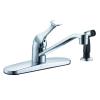 Single-Handle Side Sprayer Kitchen Faucet in Polished Chrome