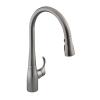 Simplice® Single Hole Pull-down Kitchen Faucet in Vibrant Stainless