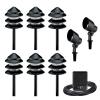 Low Voltage Outdoor Black Tier/Flood 8-Piece Kit