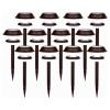 2-Tier Outdoor Solar LED Walk Lights (12-Pack)