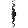 Whirl 2 Light Wall Sconce, Metal Black Gloss Paint Finish