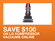 Save $100 on LG Kompressor Vacuums