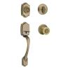 Belleview Single Cylinder Handleset with Tylo Knob Feature SmartKey® Antique Brass