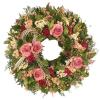 Captiva Rose 22 in. Dried Floral and Silk Wreath
