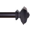 51 - 96 In. Matte Black Square Architectural Metal Drapery Rod Set