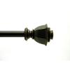 48 in. - 84 in. Oil Rubbed Bronze 3/4 in. Faceted Vase Drapery Hardware Rod Set