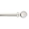 72 in. - 144 in. Satin Nickel 1 in. Crystal Ball Drapery Hardware Rod Set