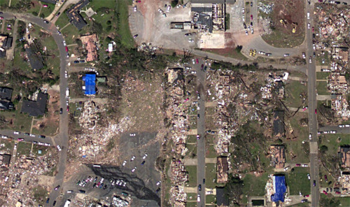 Tuscaloosa tornado damage.