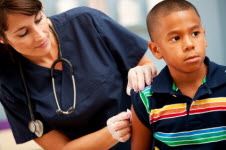 child receives vaccine