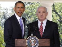 Israeli prime minister benjamin Netanyahu and Obama 9-10