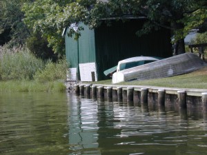 Scientists will study how erosion control structures - like the bulkheads shown here - affect underwater grasses. Photo: Alicia C. Young 