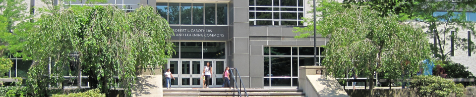 Front of the University Library in Kingston, RI