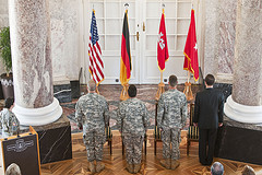 National Anthem plays during USACE  Europe district’s change-of-command ceremony 