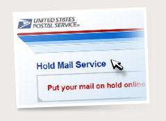 Complete an online request to put your mail on hold
