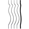 32-1/4 in. x 1 in. Black Aluminum European Style Deck Railing Baluster (5-Pack)