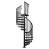 Eureka 4 ft. 7 in. Black Spiral Stair Kit