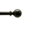 36 in. - 72 in. Oil Rubbed Bronze 1 in. Globe Drapery Hardware Rod Set