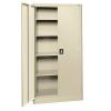 36 in. Width x 18 in. Depth x 78 in. Height, Industrial Strength Radius Edge Steel Storage Cabinet Putty Color