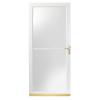 3000 Series 36 in. White Aluminum Self-Storing Storm Door with Brass Hardware