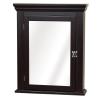 22 in. W Surface-Mount Mirrored Medicine Cabinet in Espresso