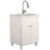 Shelton 24 in. Laundry Vanity in White with Vitreous China Sink
