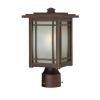 1-Light 7-1/4 in. Oil Rubbed Chestnut Outdoor Post Mount