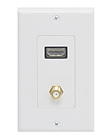 GE HDMI /Coaxial Wall Plate