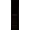 15 in. x 55 in. Louvered Shutters Pair #002 Black