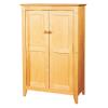 Double Door Storage Cabinet with Flat Panel Wooden Doors