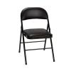 Vinyl Black Seat and Back Folding Chairs (4-Pack)