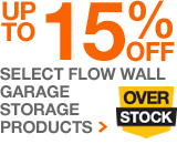 Save 15% Off Flow Wall garage storage products