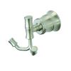 Bamboo Double Robe Hook in Brushed Nickel