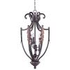 6-Light 72 in. Hanging Rust/Gold Pendant