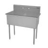 T-Series 2c 18 in. x 18 in. Stainless Scullery Sink