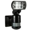 220 Degree Outdoor Motorized Motion Tracking Black LED Security Light