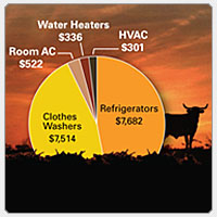 Pie chart of appliance rebate spending