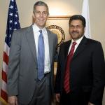 Afghanistan Minister of Education Ghulam Farooq Wardak and Secretary Duncan