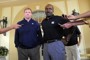 NFL commissioner Roger Goodell, left, and National Football League Players Association executive director DeMaurice Smith, right, speak to the media outside of the Ritz-Carlton hotel after addressing players during the NFLPA rookie symposium on Wednesday, June 29, 2011 in Sarasota, Fla. (AP Photo/Brian Blanco)