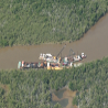 Barges on one of the canals in Everglades National Park.