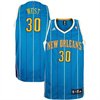 adidas New Orleans Hornets #30 David West Teal Road Swingman Basketball Jersey