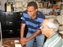 SOARS protégé works with his science mentor.