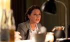 Sidse Babett Knudsen as Birgitte Nyborg Christensen in Borgen.