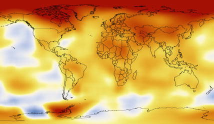 (Temperature map of Earth)