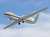 NASAs Global Hawk # 871 soars aloft from Edwards Air Force Base, Calif., on its first checkout flight since being transferred to NASA in late 2007.