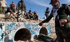 The drain where Muammar Gaddafi was allegedly found before he was captured and killed in Sirte