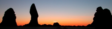 Sunset with Seastacks on Olympic Coast