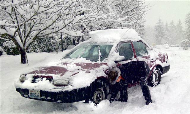 Image: Snow in Olympia, Washington