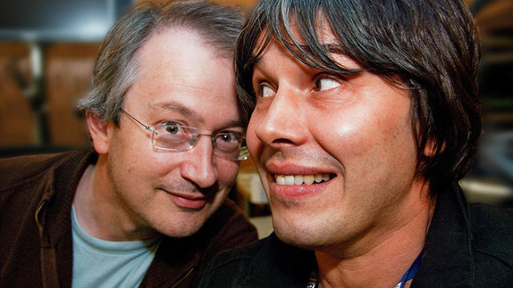 Robin Ince and Brian Cox